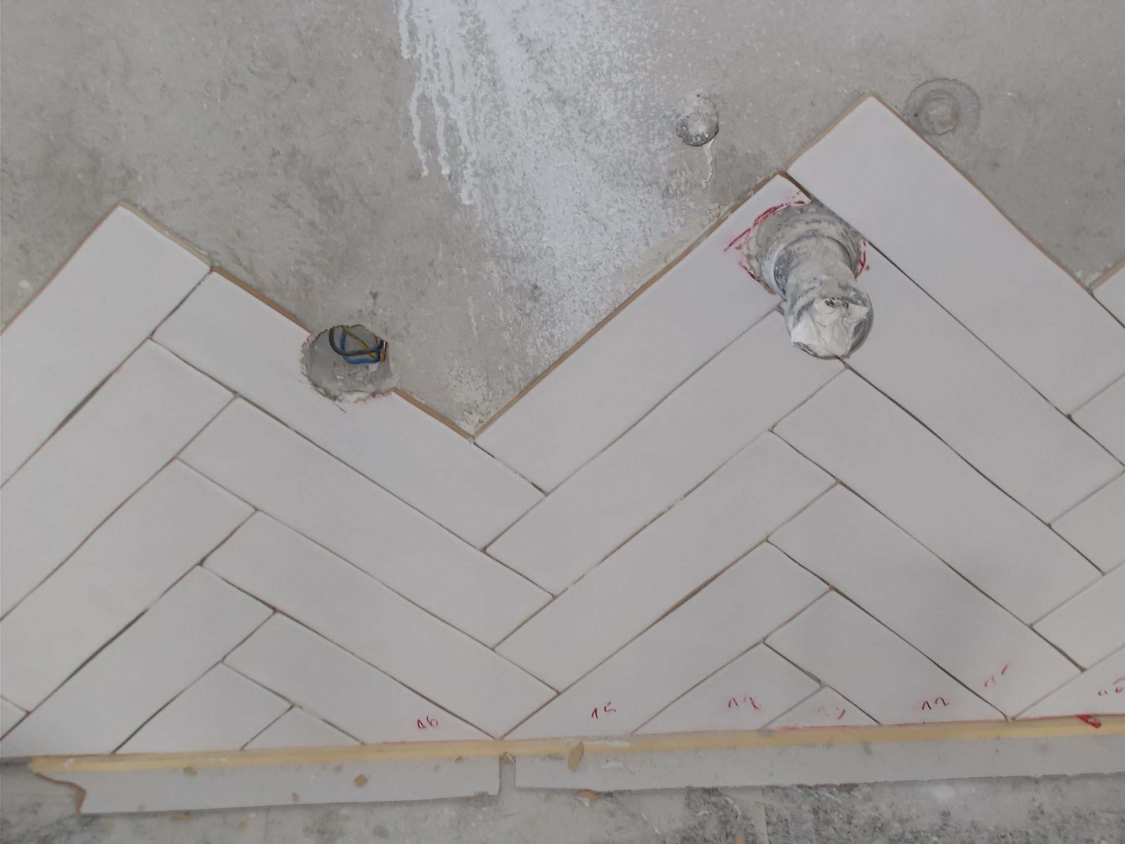 Fotografia de assentamento de azulejo