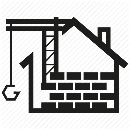 Ícone de uma casa sob construção